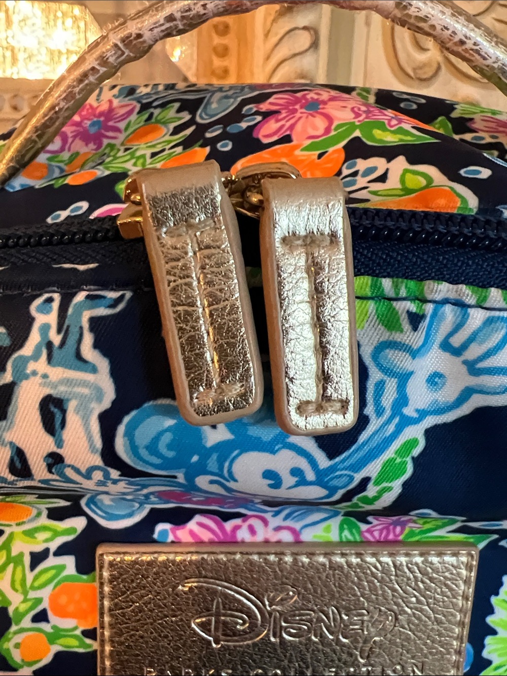 Disney x Lily Pulitzer Navy Tropical Mickey Floral Backpack - Picture 3 of 8